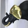 South American light luxury small elephant ornaments for home entrance and office black resin small animal decorations Specification image
